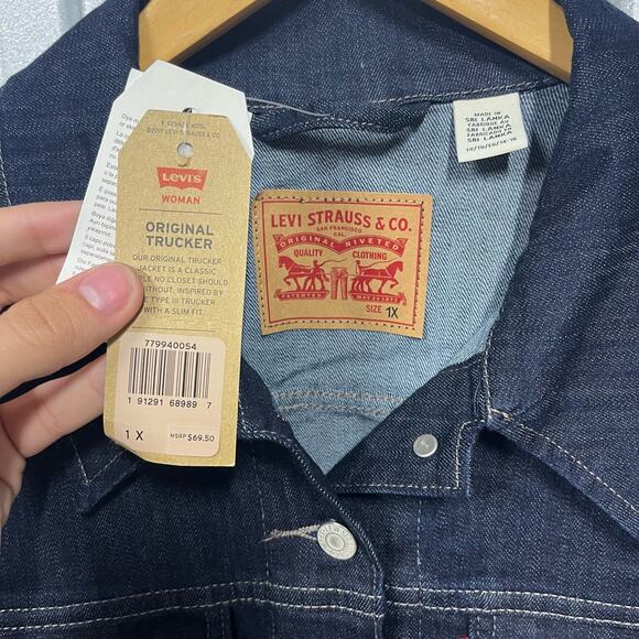 NWT Levis Dark Raw Blue Denim Type 3 Made in Sir Lanka SZ Womens 1X - Picture 3 of 4